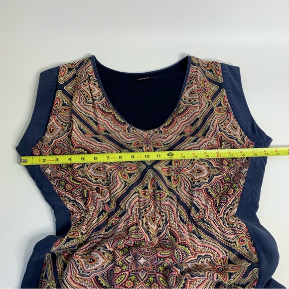 KOOKAI Blue Floral Silk Drop Shoulder V Neck Sheath Dress 42 / US 10‎ - Picture 11 of 12